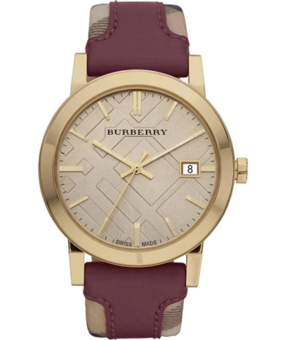 Burberry BU9017 Ladies Watch The City Check Gold case ladies watch