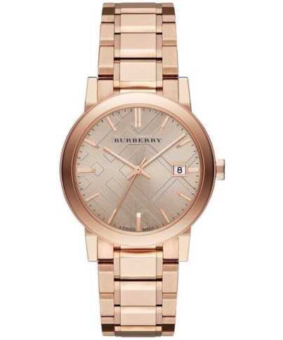 Burberry BU9034 Rose Dial Rose Gold-Tone Women's Watch