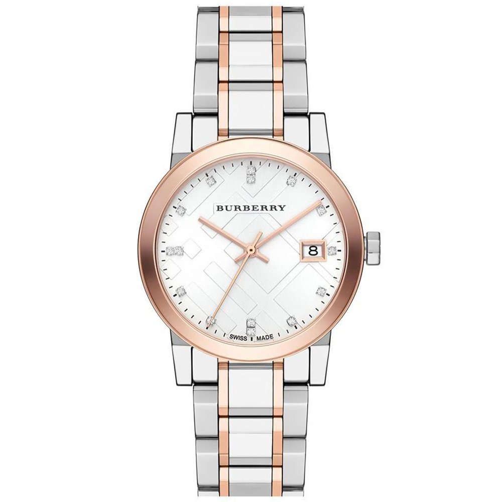 Burberry BU9127 Silver Dial Two-tone Ladies Watch