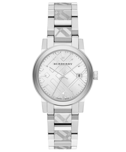 Burberry BU9144 Silver Check Stamped Dial Women's Watch