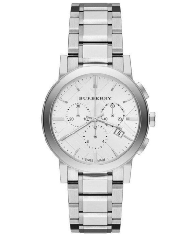 Burberry BU9750 City Chronograph Silver Dial Stainless Steel Women's Watch