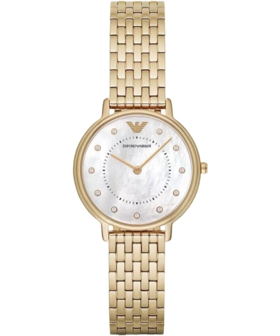 Emporio Armani AR11007 Two-Hand Gold-Tone Ladies Watch