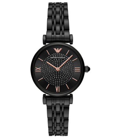 Emporio Armani AR11245 T-Bar Black Ladies Watch
