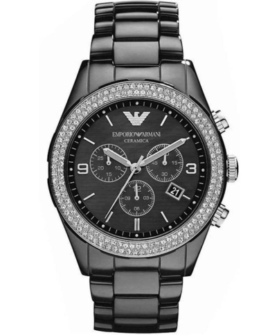 Emporio Armani AR1455 Ceramica Ladies Crystal Watch